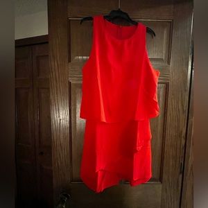 Acelitt Womens Casual Summer Crewneck Ruffle Sleeveless Romper - Size M